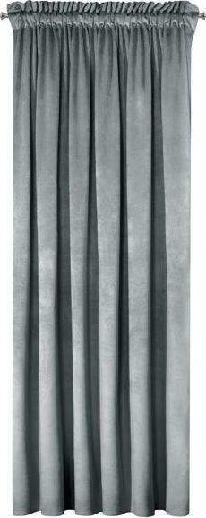 Eurofirany Zasłona Dekoracyjna Velvet Rosa Stal 135x270