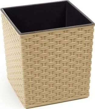 Lamela Doniczka Juka z wkładem Rattan Cappucino 30x30x31
