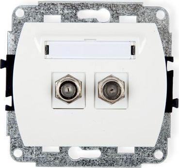 Karlik Trend Gf-2 Mechanizm Gniazda Podwójnego Antenowego Typu F (sat) Biały