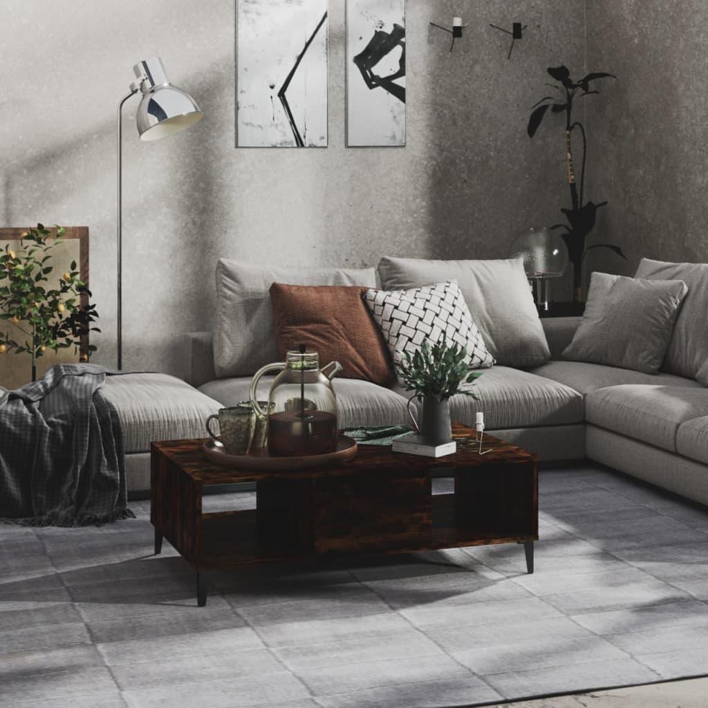 vidaXL vidaXL Stolik kawowy, przydymiony dąb, 103,5x60x35 cm, płyta wiórowa