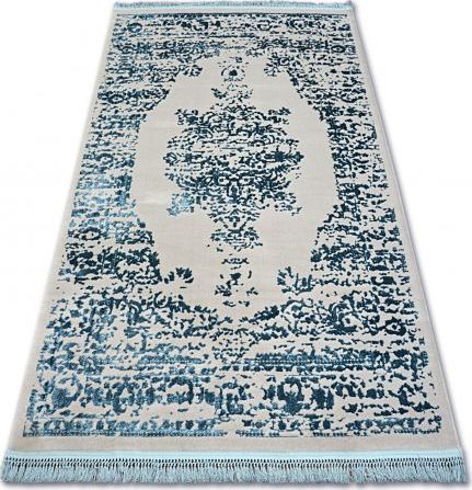 Dywany Łuszczów Dywan AKRYL MANYAS 192AA Szary/Niebieski frędzle, 160x230 cm