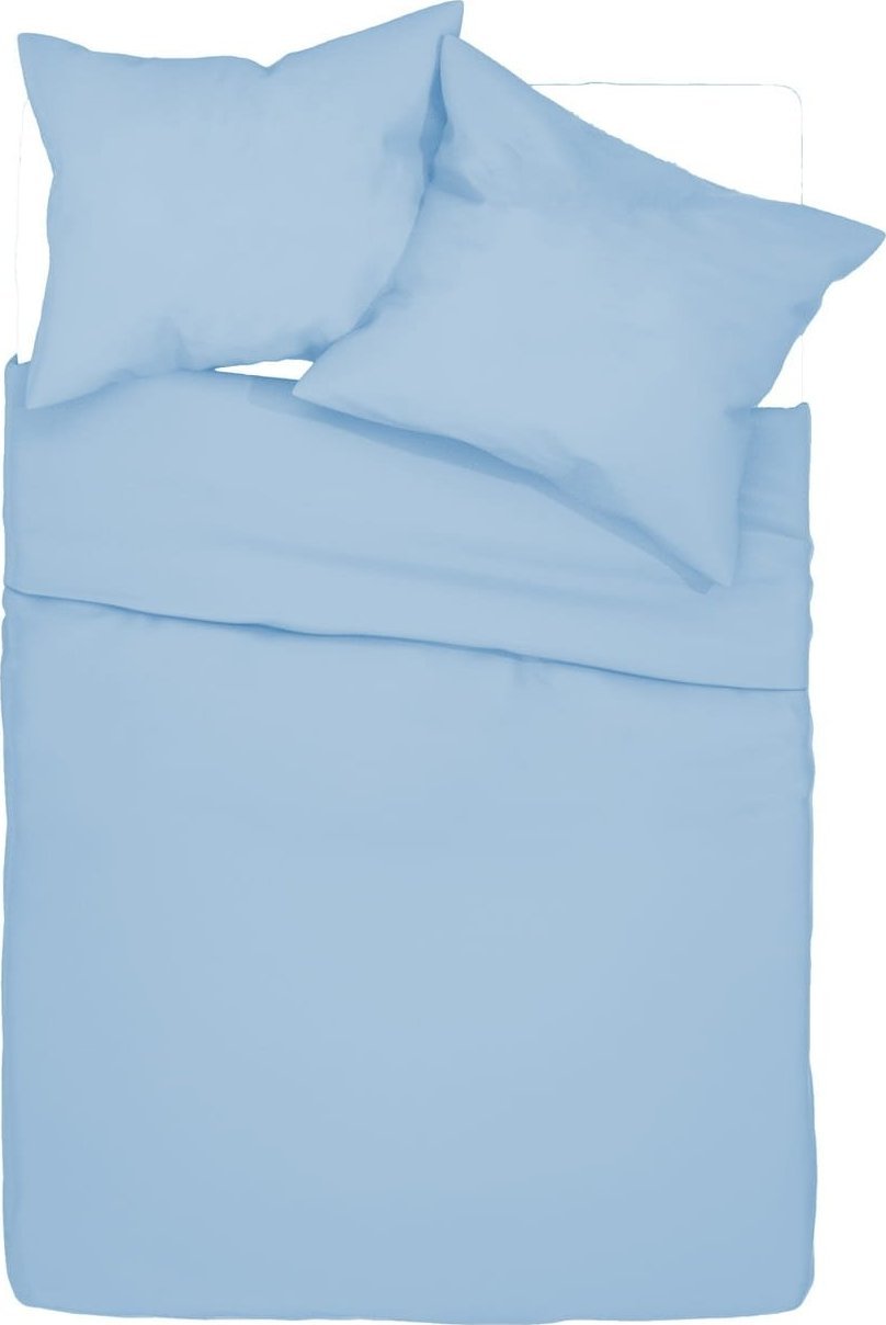 Spod Igły i Nitki BŁĘKITNA POŚCIEL BAWEŁNIANA 160X200 JEDNOKOLOROWA