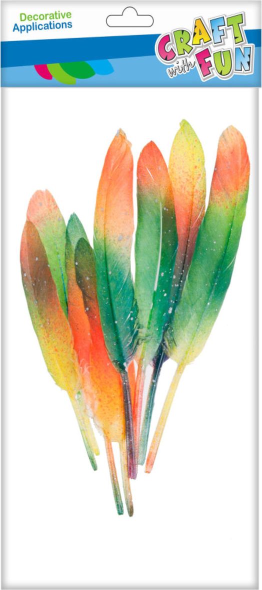 Craft with Fun CF OZDOBA DEK PIORKA 10-15CM 8SZT TECZA 20/600