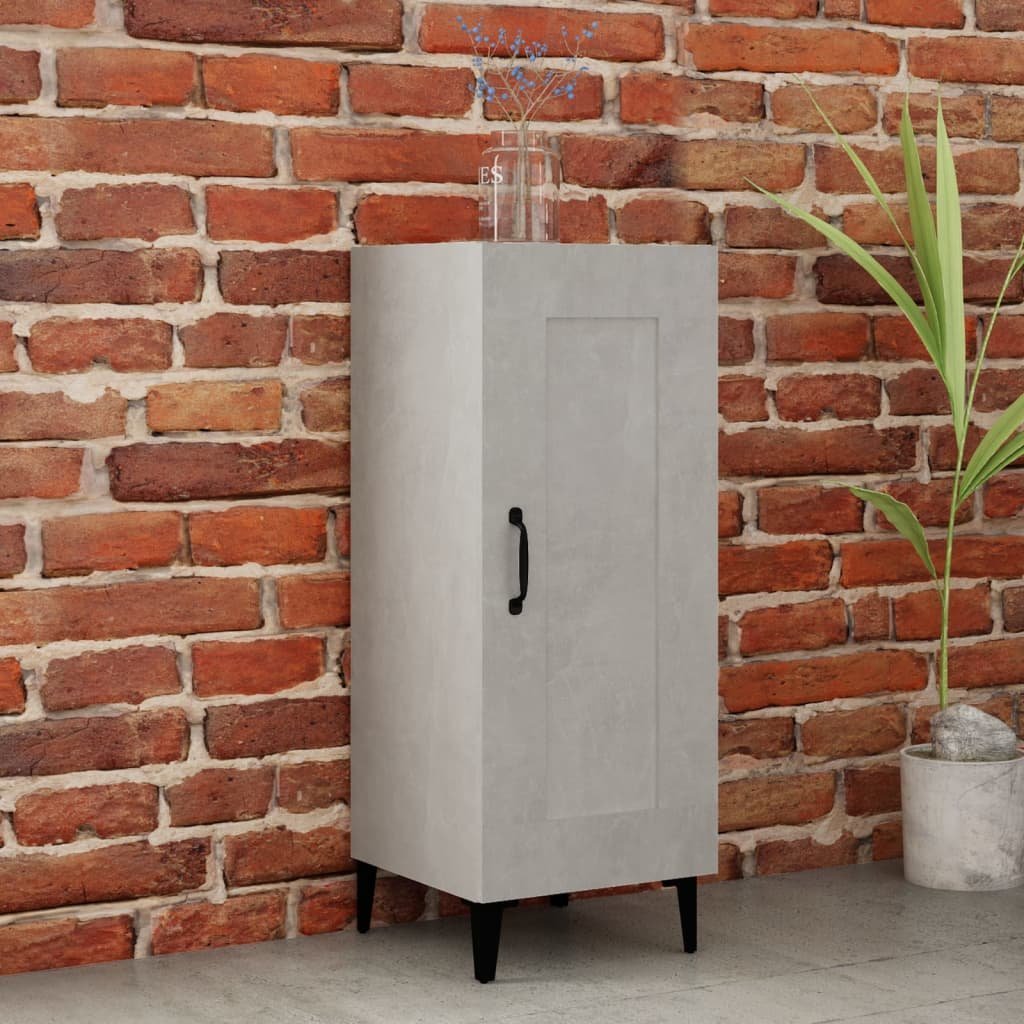 vidaXL Szafka, szarość betonu, 34,5x34x90 cm, materiał drewnopochodny