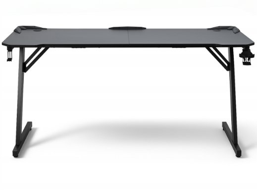 Biurko gamingowe 160x60x75 cm komputerowe BG101 czarne z uchwytem