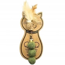 YARRO ZABAWKA DLA KOTA KULKI Z KOCIMIĘTKI NA PATYKU MATATABI 13cm