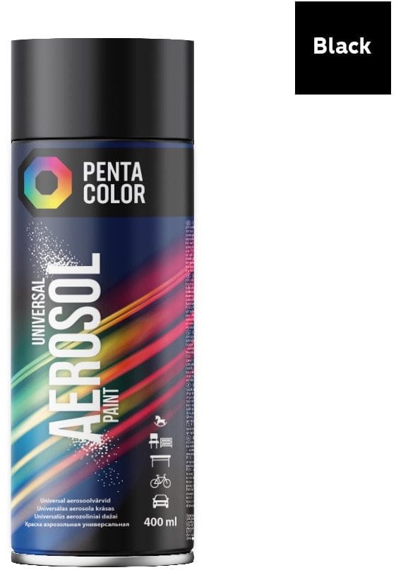PAINT AEROS PENTA BLACK MAT 400ML R-9005