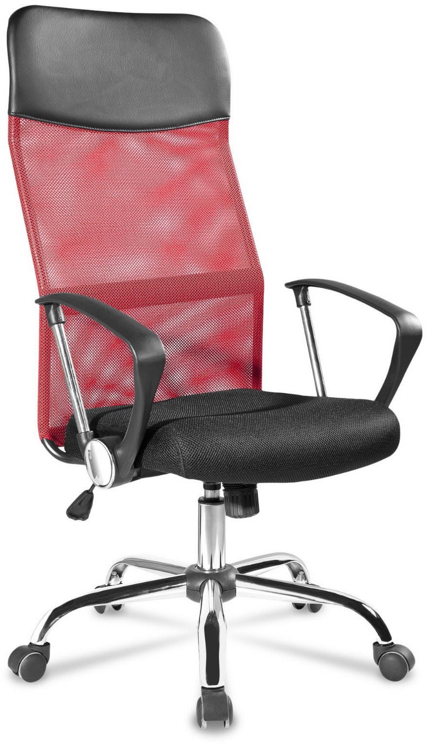 OBROTOWY FOTEL DO BIURKA Z SIATKĄ MESH W KOLORZE CZERWONYM