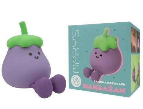 Lampka nocna LED bakłażan