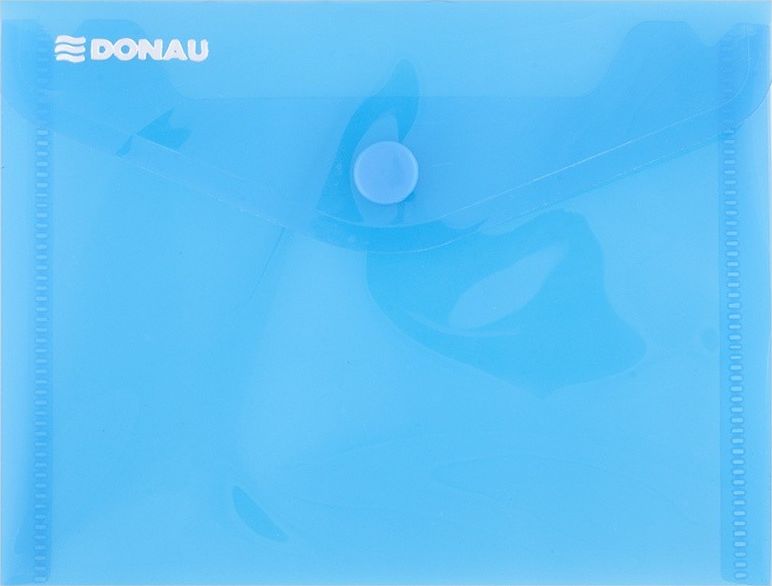 Donau Teczka kopertowa DONAU zatrzask, PP, A6, 180mikr., niebieska