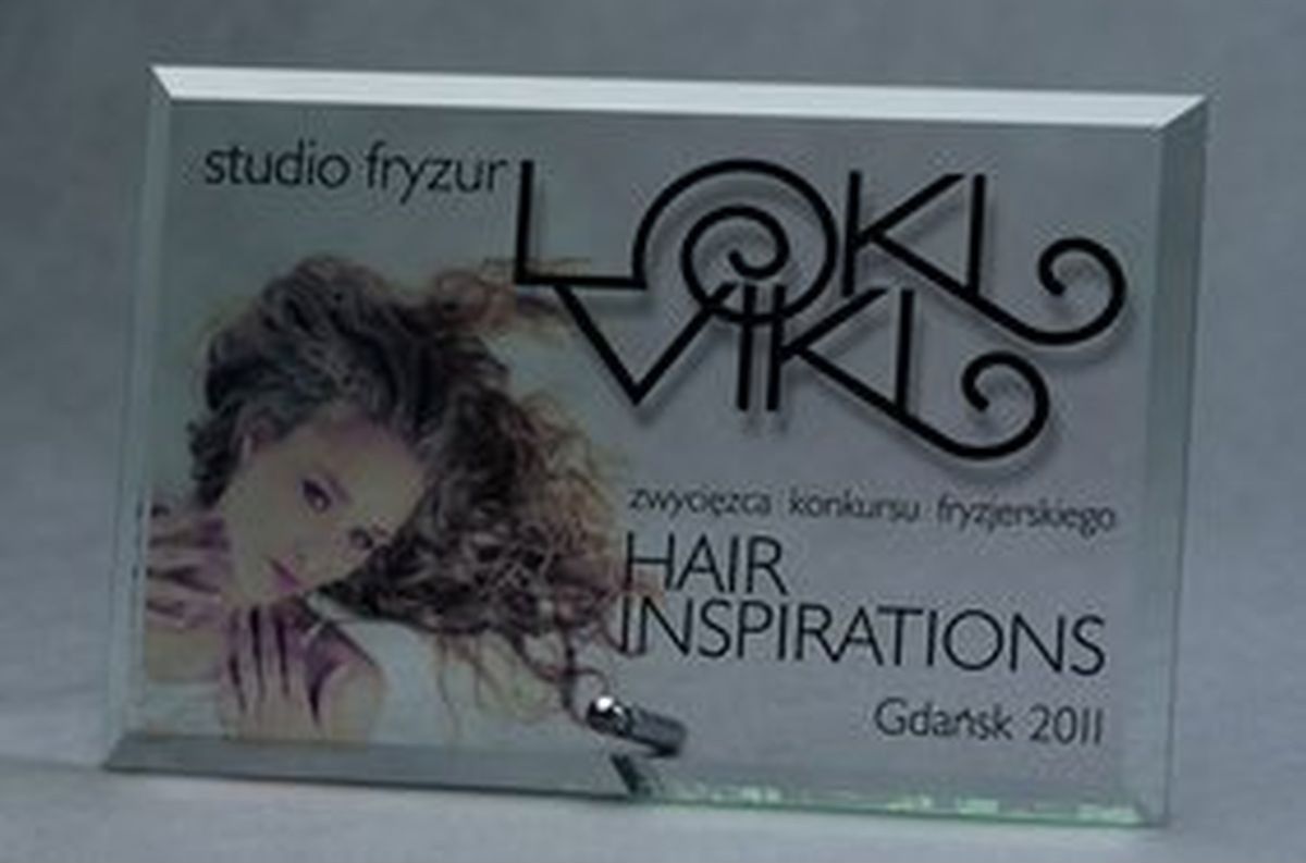 Victoria Sport Trofeum szklane z nadrukiem kolorowym LuxorJet