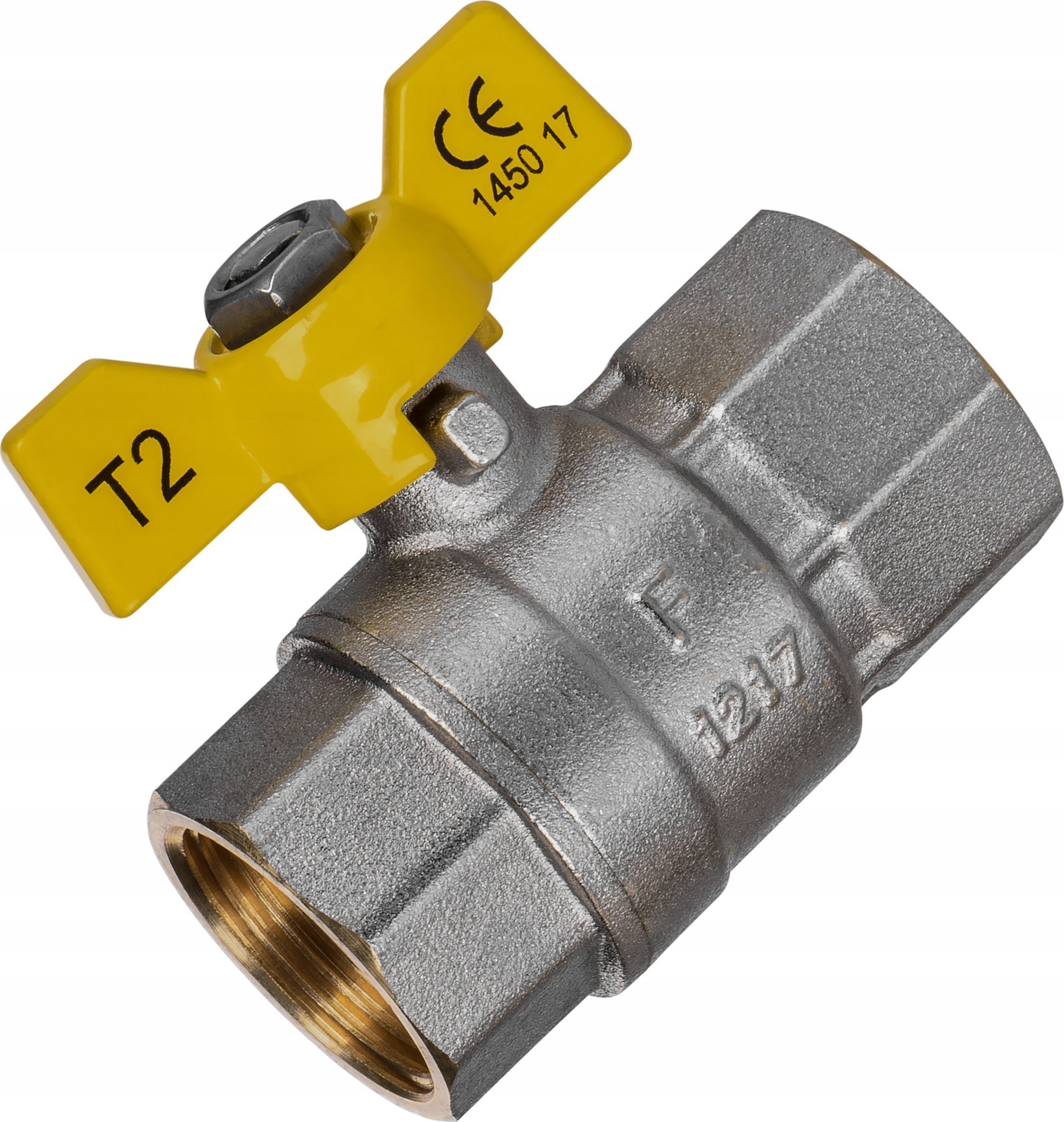 Zawór kulowy do gazu DN15 1/2 W-W motylek