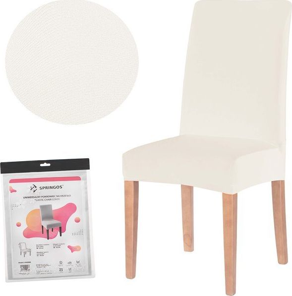 Springos Pokrowiec na krzesło uniwersalny beżowy UNIWERSALNY
