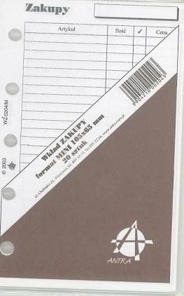 Antra Wkład do organizera M Zakupy ANTRA