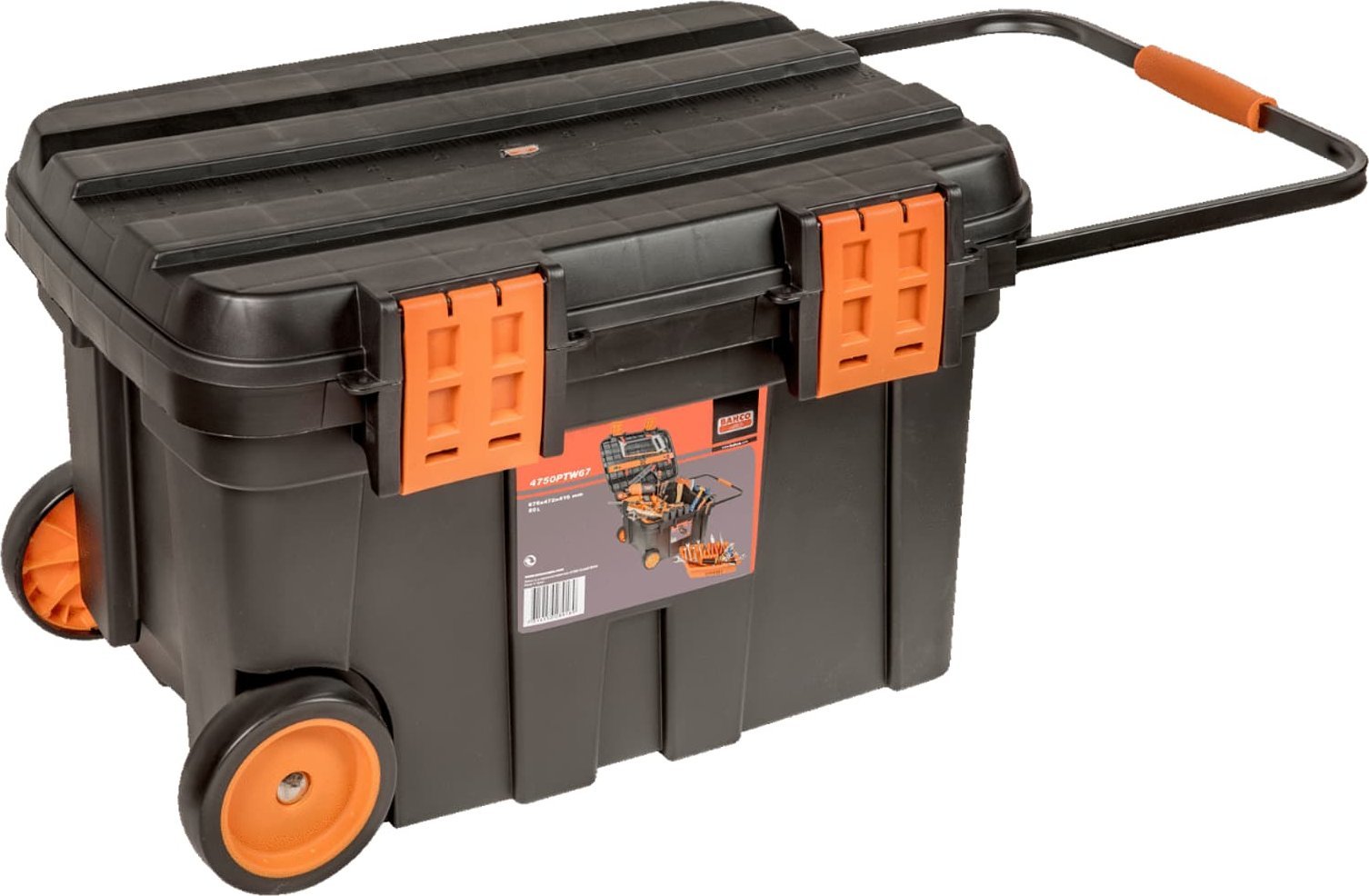 Bahco Bahco Plastikinė įrankių dėžė ant ratukų PTBW67 675x472x416mm 78L