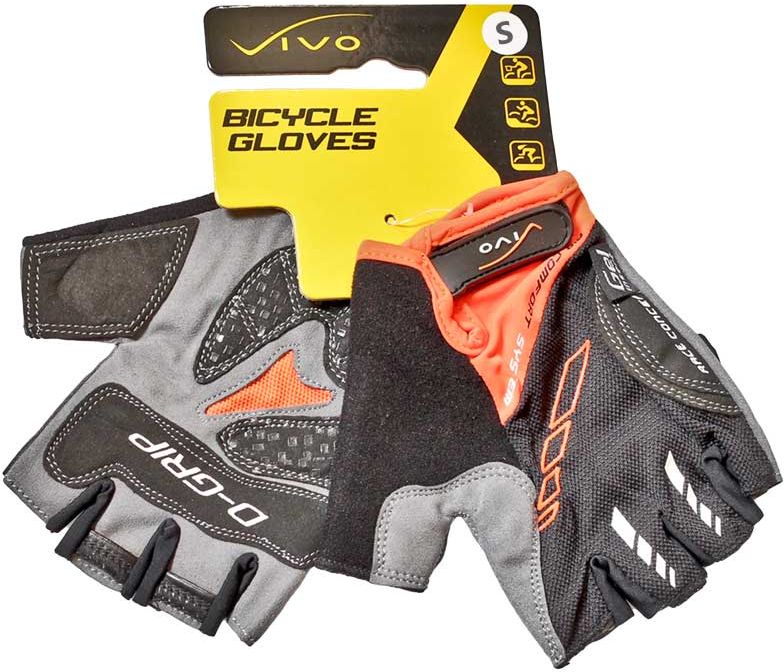 Vivo Rękawiczki rowerowe SB-01-5021 czarno-pomarańczowe r. S (496235)