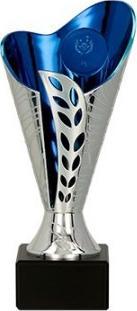 Victoria Sport Puchar plastikowy srebrno-niebieski