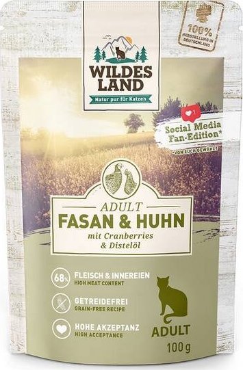 Wildes Land Wildes Land Karma Dla Kota Bażant Kurczak Saszetka 100g