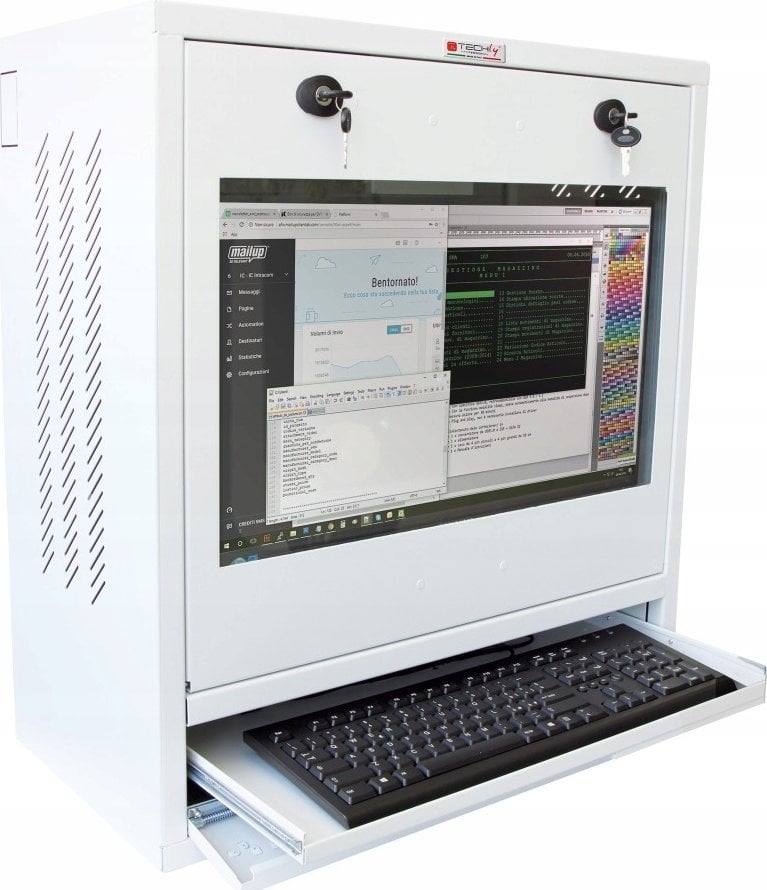 Techly Techly ICRLIM10W stojak 1U Szafa wisząca Biały