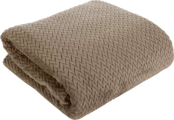 Eurofirany Koc Flanelowy Design Cindy3 Ciemny Beż 170x210