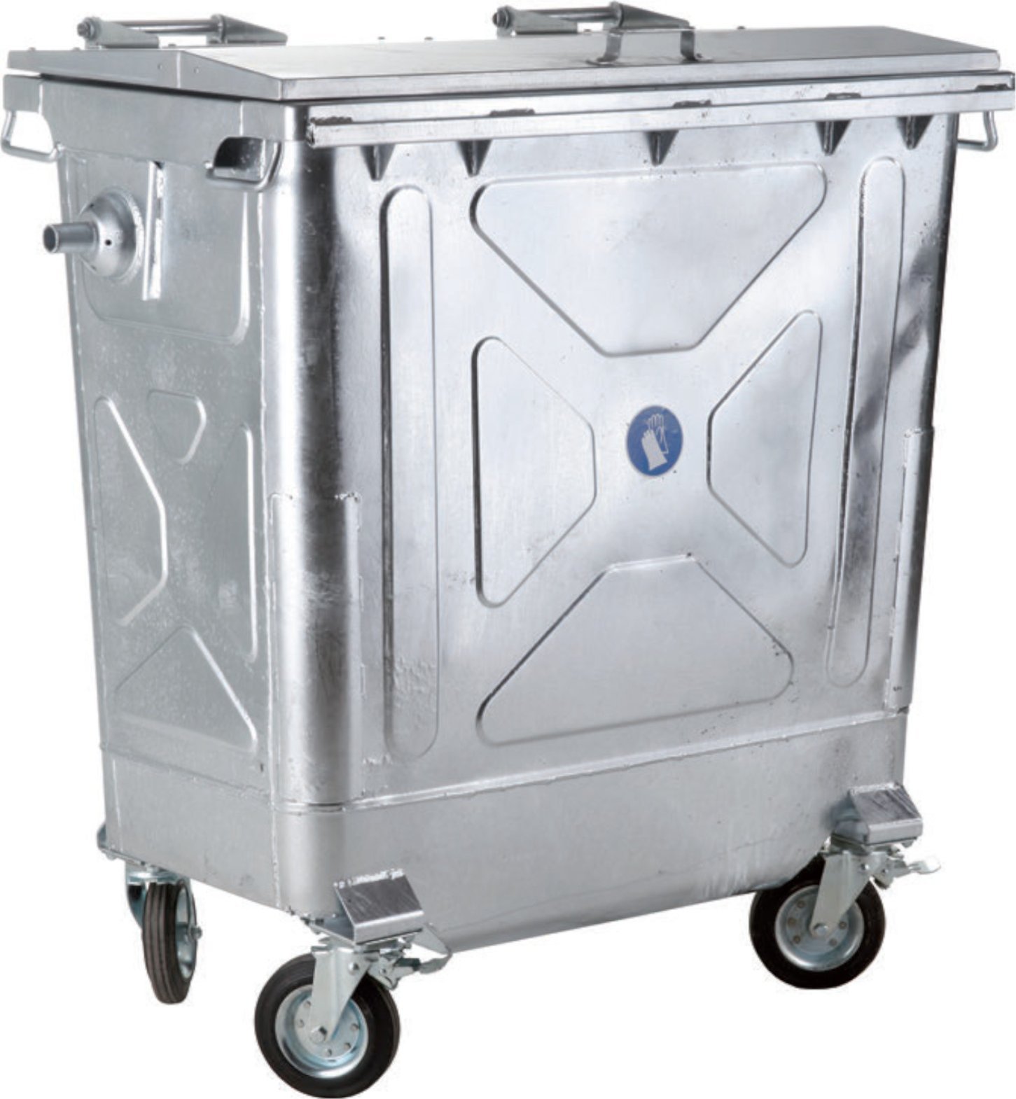 Metalowy stalowy kontener na odpady śmieci popiół ogniotrwały EN 840-2 770L Metalowy stalowy kontener na odpady śmieci popiół ogniotrwały EN 840-2 770