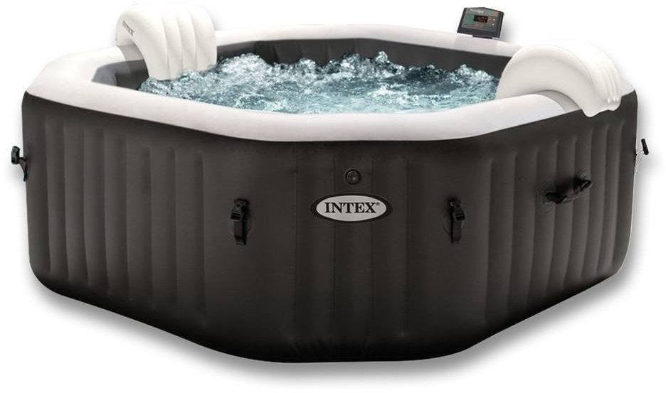 Dmuchane jacuzzi ośmiokątne hydromasaż 4 os. 180x71 cm akcesoria premium INTEX 28458