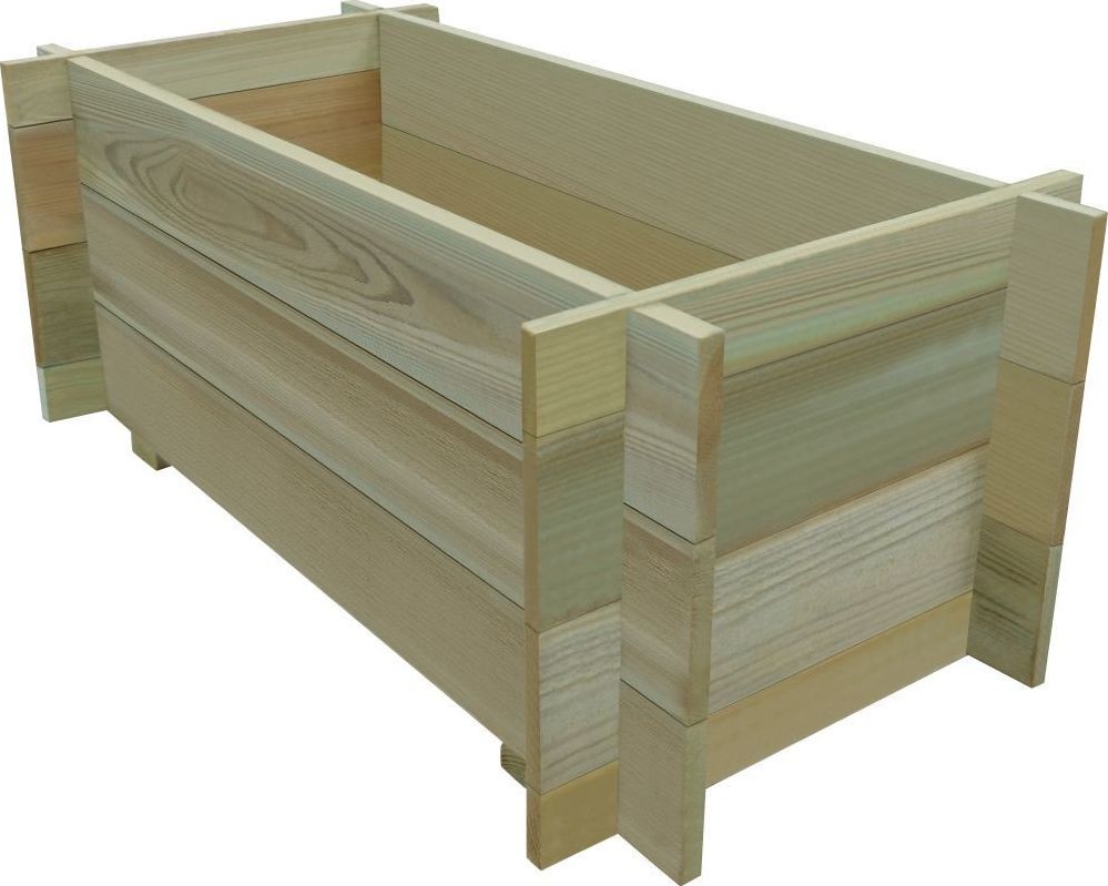 vidaXL Skrzynia ogrodowa, impregnowane drewno sosnowe FSC, 80 cm