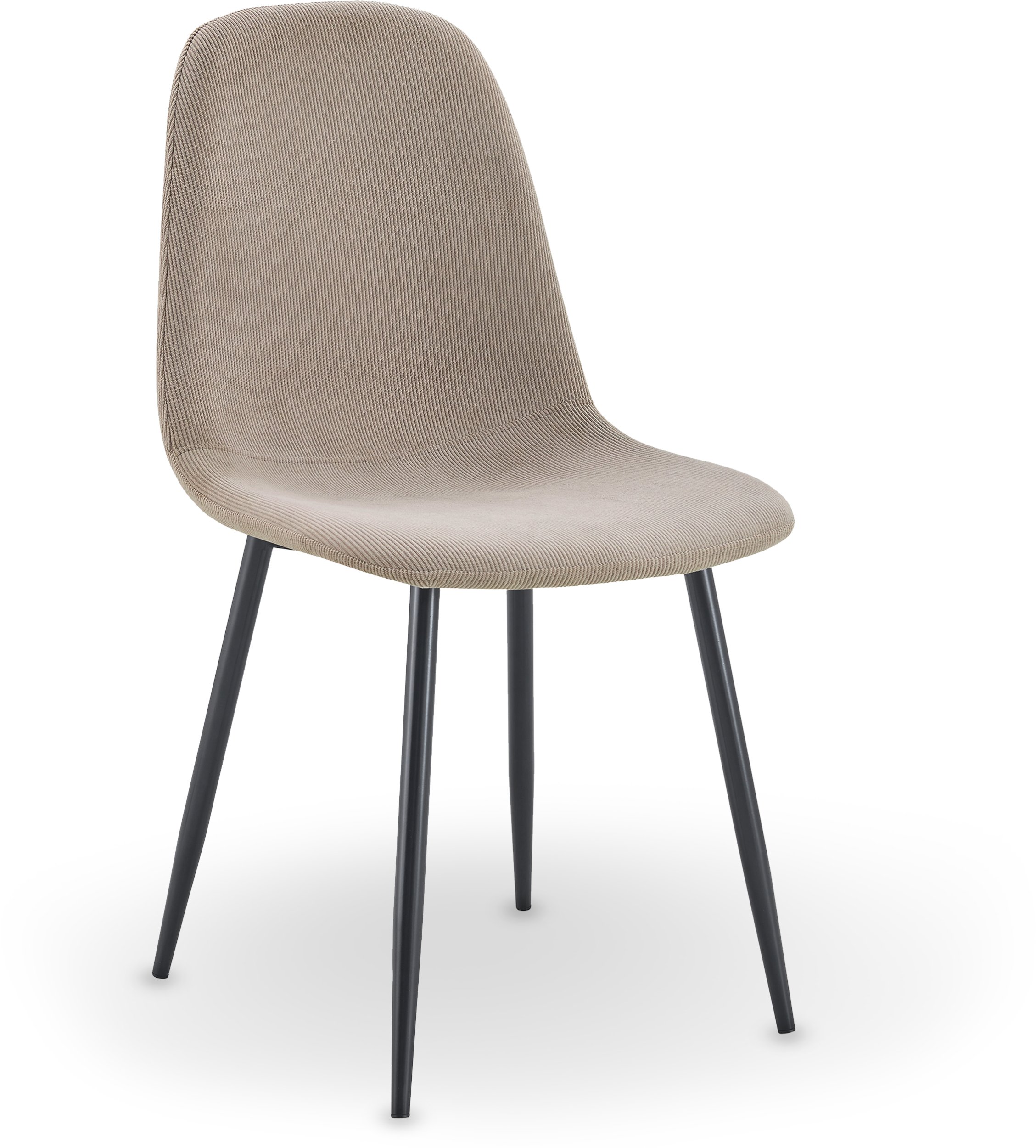 Krzesło sztruksowe Monica taupe czarne nogi kuchnia salon jadalnia