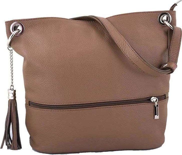 Barberinis Barberini's - skórzane torebki włoskie - Beżowa ciemna uniwersalny