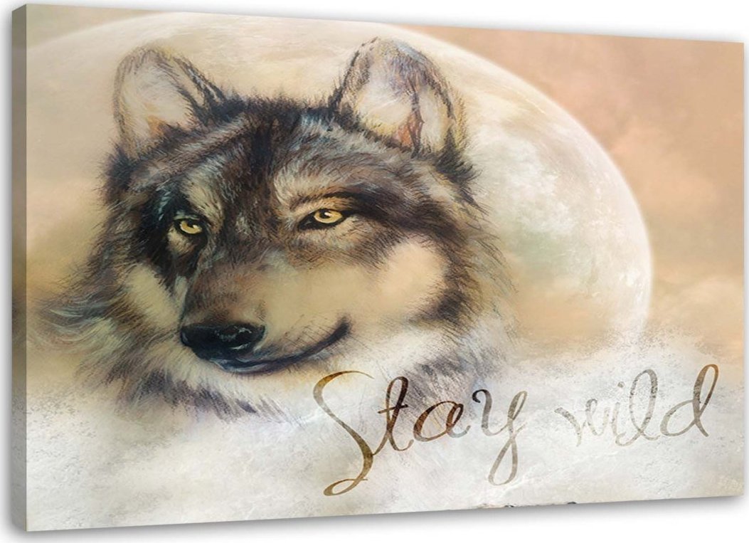 Feeby Obraz na płótnie, Wilk Stay Wild - 100x70