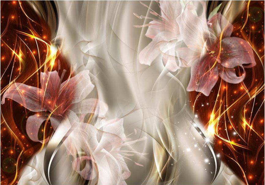 DecoNest Fototapeta - Złota kometa - 150X105