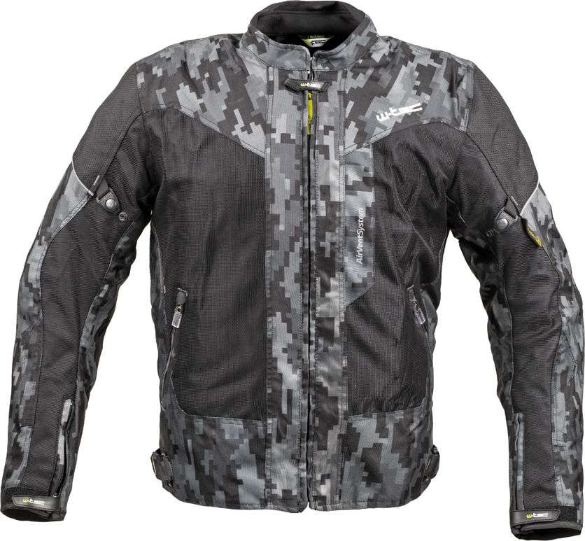 W-Tec Męska letnia kurtka motocyklowa W-TEC Jared Kolor Black-Grey Digi-Camo, Rozmiar L