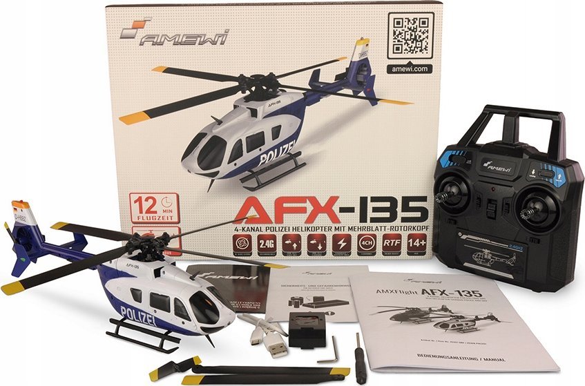Amewi Amewi RC Helikopter AFX-135 Polizei Li-Po Akku 350mAh/14+