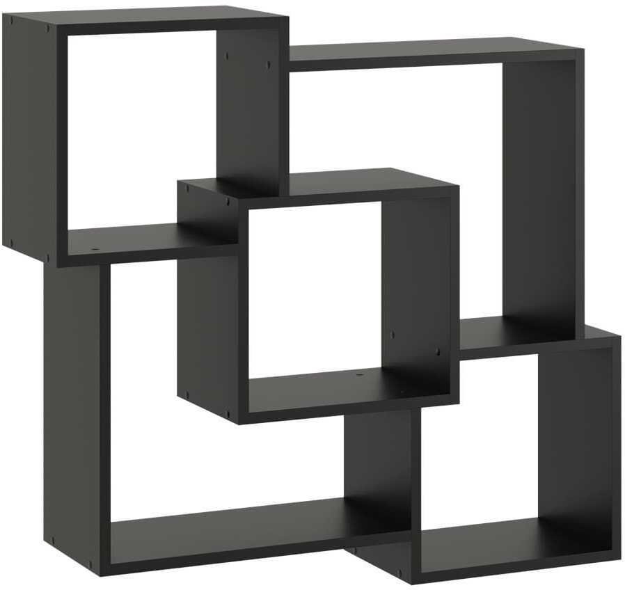 KROKUS Półka wisząca dekoracyjna Hanna, 98x18x90 cm, czarny, mat