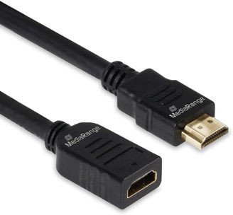 MediaRange HDMI Verlängerungskabel, 18 Gbps, ARC, 2,0m, sw