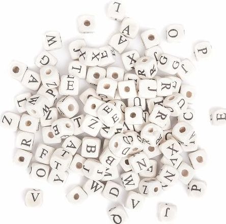 DP Craft Drewniane koraliki DPRCAFT Litery 100szt. Dalprint