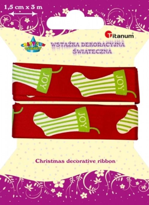Titanum Wstążka 1,5cm/3m Xmas DD146