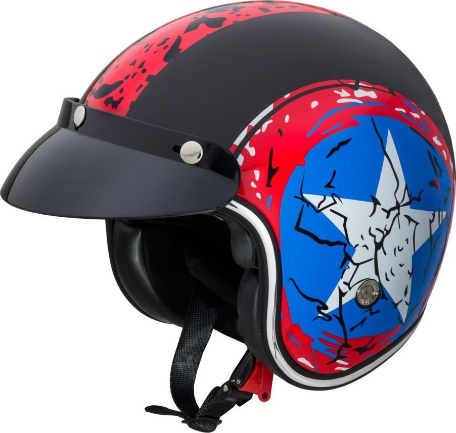 W-Tec Kask motocyklowy otwarty W-TEC Caf Racer - Kolor Wielka gwiazda, Rozmiar S (55-56)