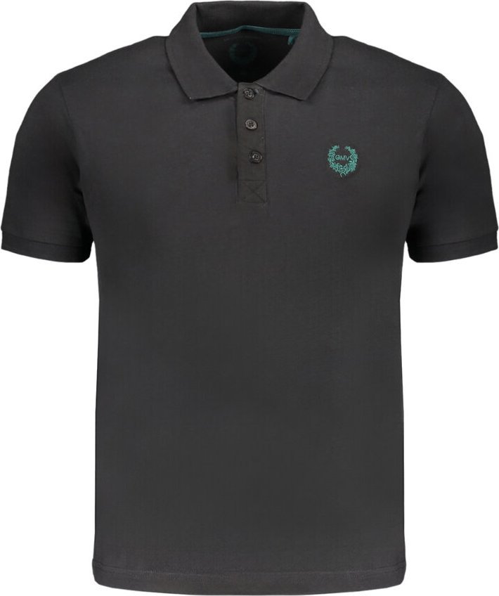 Gian Marco Venturi GIAN MARCO VENTURI MĘSKA CZARNA KOSZULKA POLO Z KRÓTKIM RĘKAWEM XL
