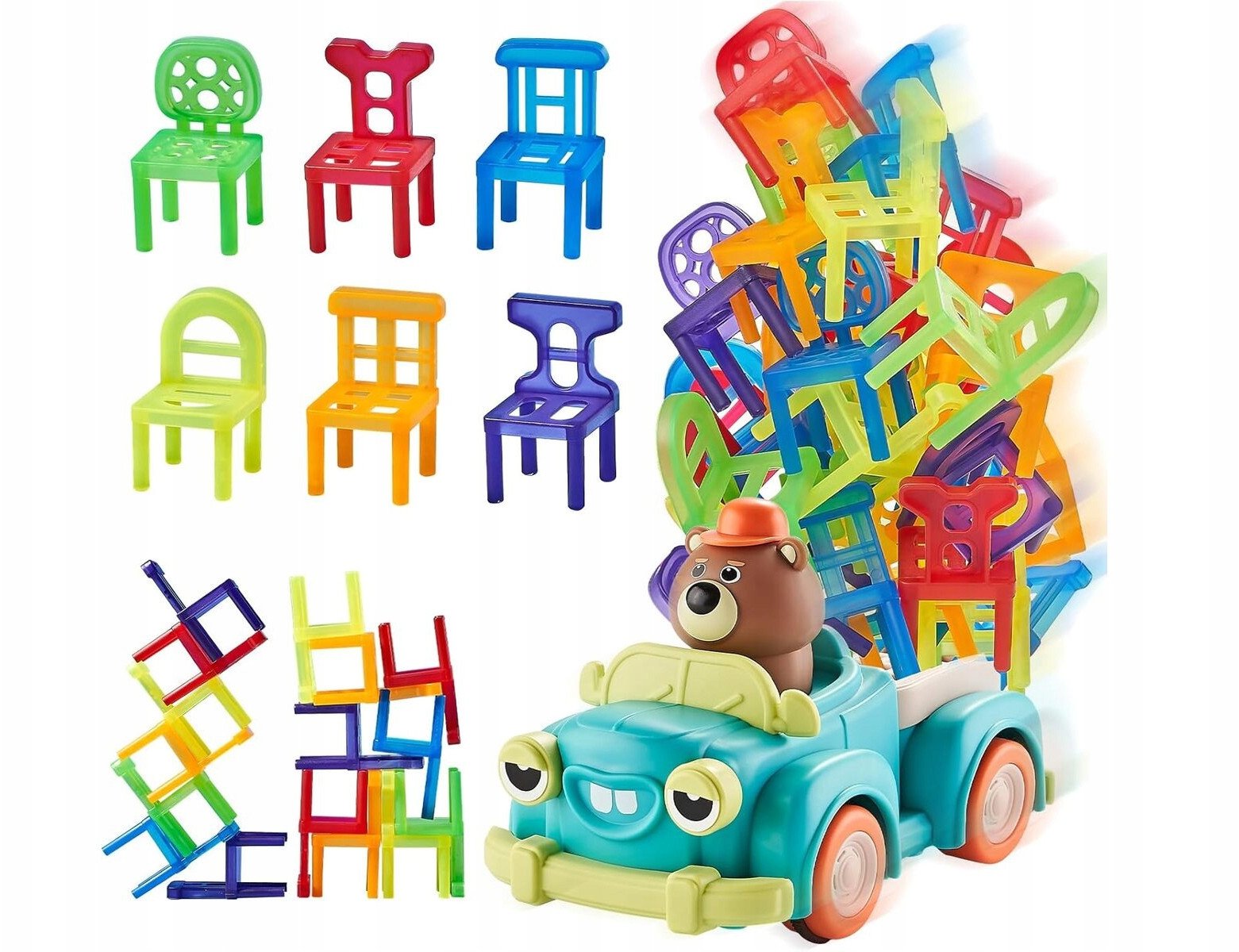 Gra Rodzinna Zręcznościowa Spadające Krzesła Samochód Auto Ruchomy cel