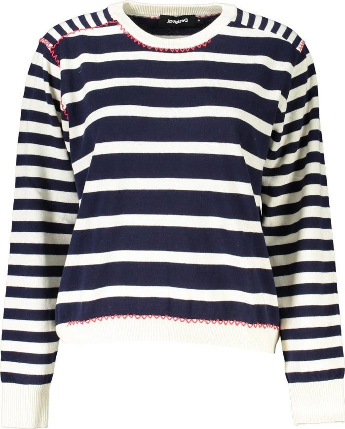 Desigual NIEBIESKI SWETER DESIGUAL DAMSKI 2XL