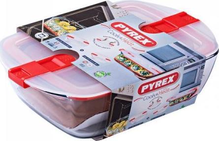 Pyrex Set Pojemników na Lunch Pyrex Cook & Heat Szkło Przezroczysty (2 pcs)