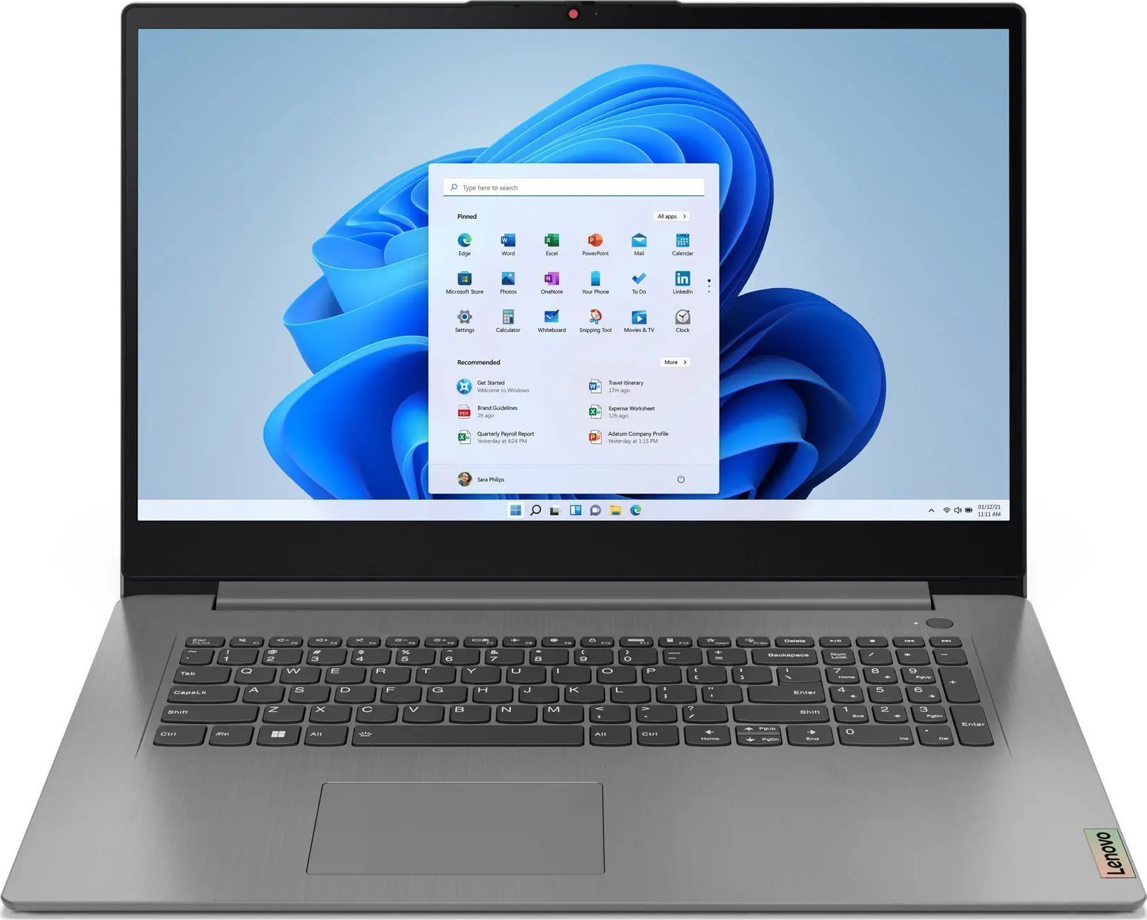 Laptop Lenovo IdeaPad 3 17IAU7 i3-1215U /16 GB / 512 GB / W11 (82RL008EPB)