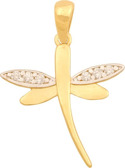 Lovrin ZŁOTA PRZYWIESZKA WAŻKA Z CYRKONIAMI 585