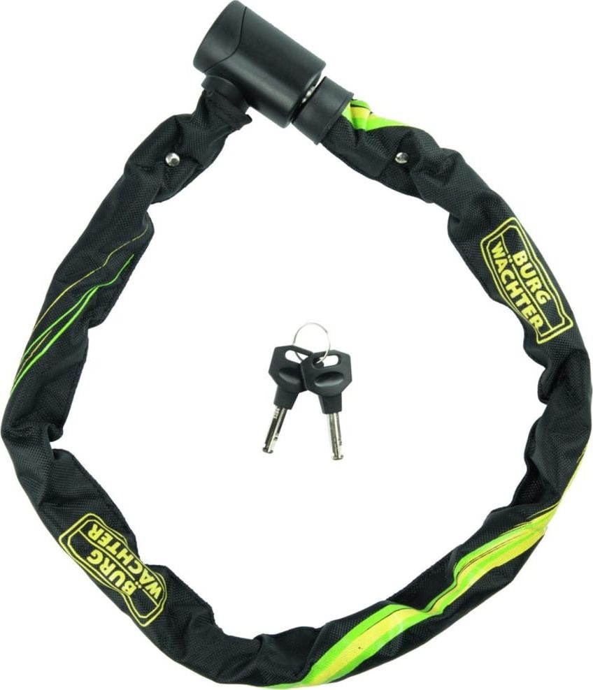 Burg-wachter Zapięcie rowerowe, łańcuchowe z kłódką, 580 90, żółte