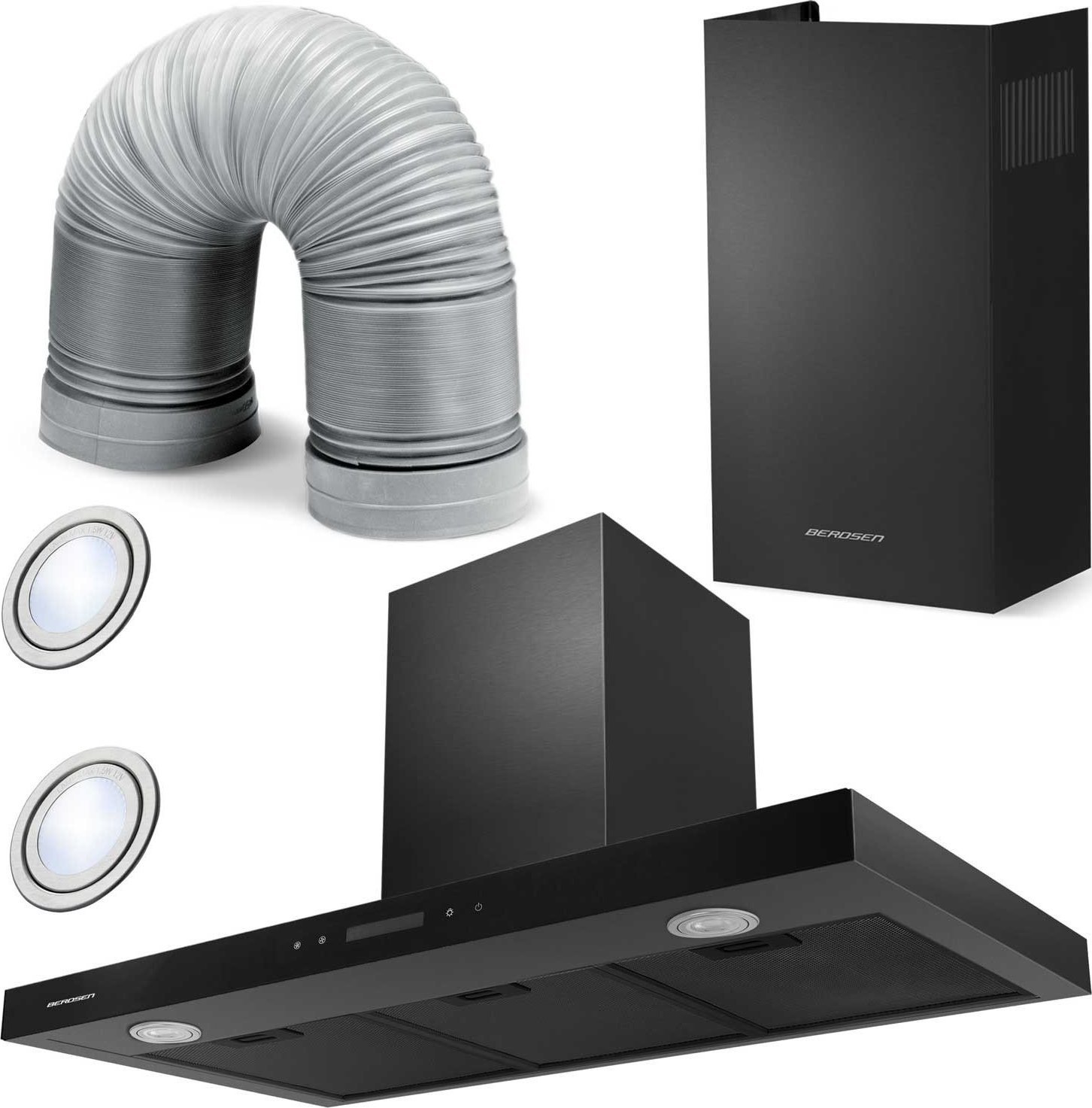 Okap Berdsen Okap kuchenny 90 cm Czarny Berdsen BE-90S