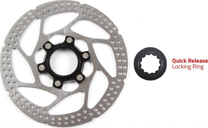 Clarks Tarcza hamulcowa CLARKS C-CL-180mm, Mocowanie Centerlock, Pierścień blokujący dla Quick Release, Srebrna