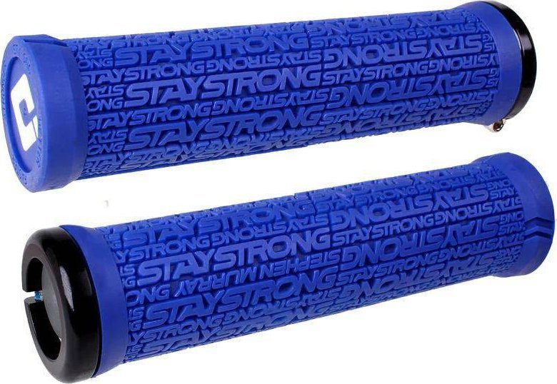 Chwyty przykręcane ODI Stay Strong Reactiv v2.1, obejmy, 135 mm, niebieskie, czarne obejmy