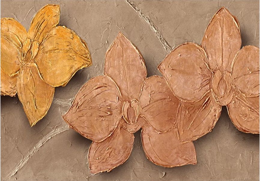 DecoNest Fototapeta - Malowane storczyki - 300X210