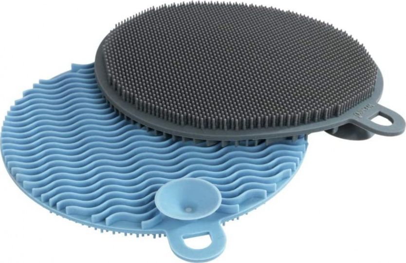 Wenko gąbka 12 cm błękit silikonowy/szary 2 sztuki